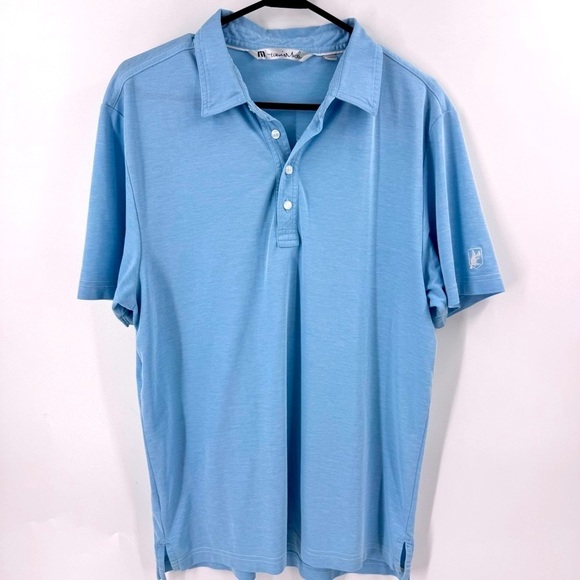 Travis Mathew Blue Polo Shirt Classic Design - Picture 1 of 7